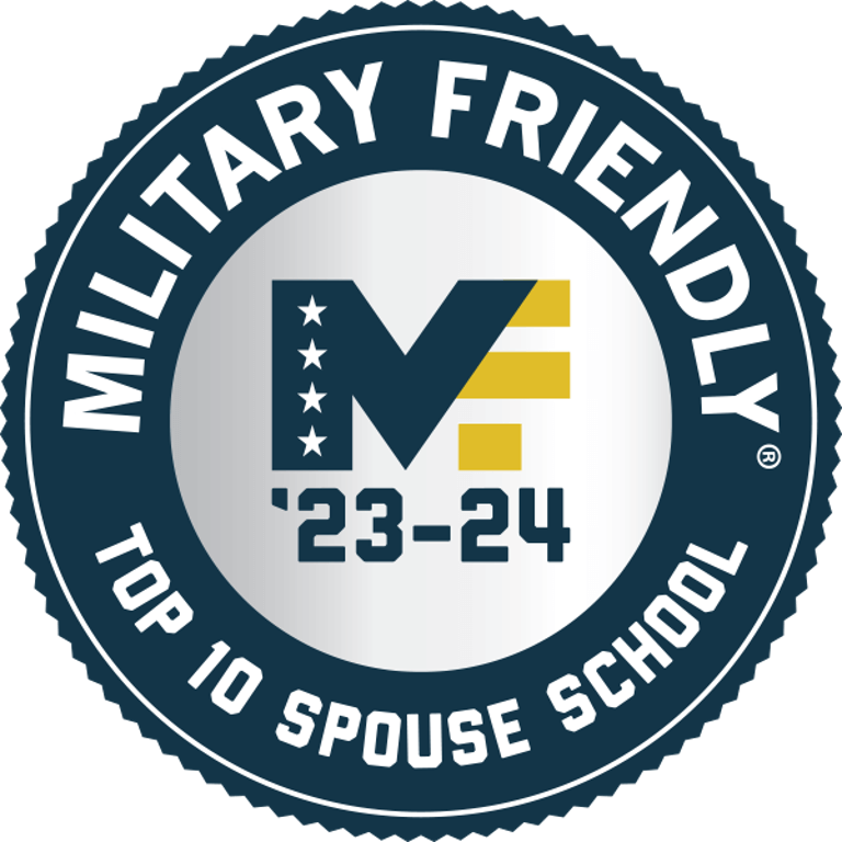 Military Friendly Top 10 Spouse School - Gold Badge 23-24
