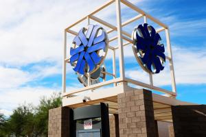 The Pima Logo at the entrance of East Campus